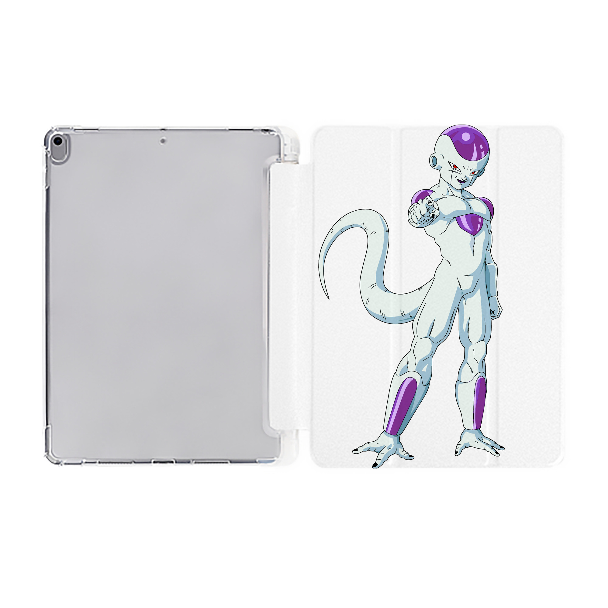 （画像用） ドラゴンボール フリーザ DRAGON BALL Frieza IPad ケース ペン収納付き 三つ折りスタンド PUレザー×シリコン 対応機種9.5/10.5/10.9インチ